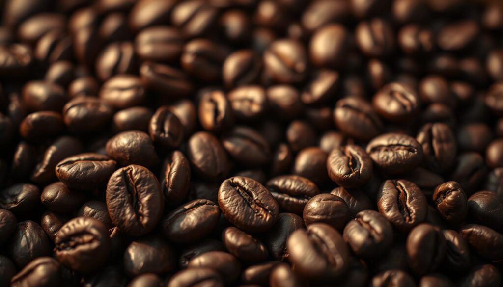 A close-up shot of freshly roasted coffee beans, their rich, dark hues and glossy surfaces reflecting the warm, mellow lighting. The beans are arranged in a visually appealing manner, filling the frame with their textured, organic forms. The background is slightly blurred, allowing the coffee beans to take center stage and command the viewer's attention. The overall mood is one of artisanal craftsmanship, highlighting the care and attention that goes into selecting and preparing the perfect coffee beans for a delightful brewing experience. A close-up shot of freshly roasted coffee beans, their rich, dark hues and glossy surfaces reflecting the warm, mellow lighting. The beans are arranged in a visually appealing manner, filling the frame with their textured, organic forms. The background is slightly blurred, allowing the coffee beans to take center stage and command the viewer's attention. The overall mood is one of artisanal craftsmanship, highlighting the care and attention that goes into selecting and preparing the perfect coffee beans for a delightful brewing experience.