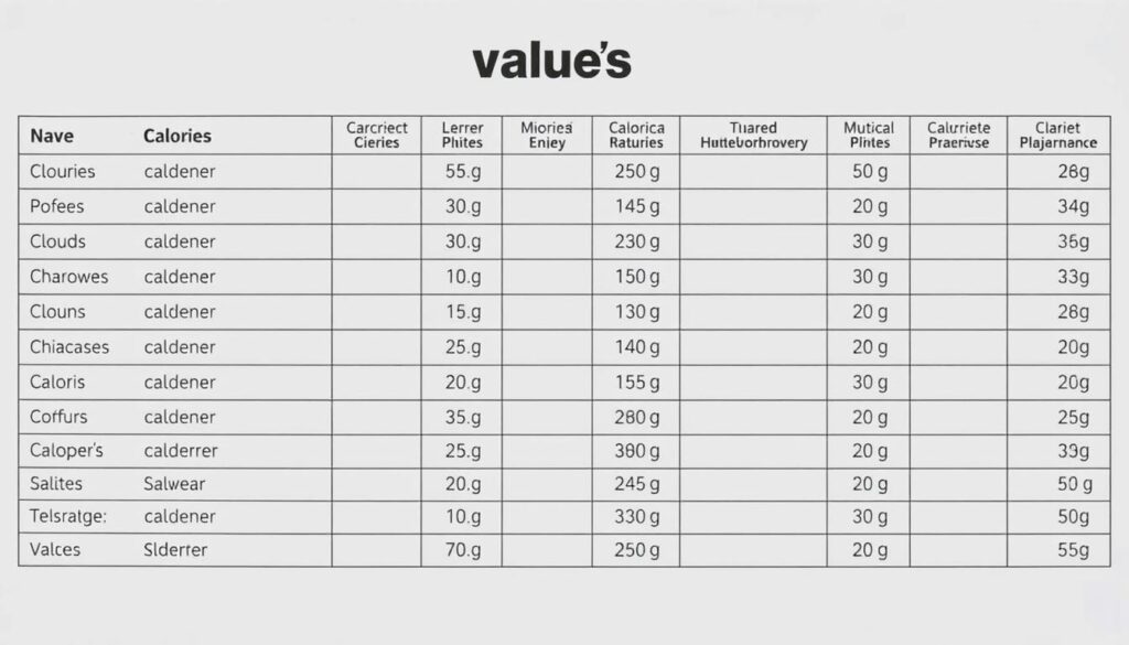 Detailed nutritional information for McDonald's value menu items, displayed on a clean, minimalist table or infographic. The table should feature rows for each menu item, with columns for calories, fat, carbohydrates, protein, and other key nutritional values. Use a neutral color palette of grays, whites, and light blues to create a professional, data-driven aesthetic. Lighting should be soft and even, with a slight vignette to draw the eye to the center of the frame. Camera angle should be straight-on, slightly elevated to provide a clear, unobstructed view of the information. The overall mood should be informative and practical, conveying the essential nutritional facts for health-conscious consumers. Detailed nutritional information for McDonald's value menu items, displayed on a clean, minimalist table or infographic. The table should feature rows for each menu item, with columns for calories, fat, carbohydrates, protein, and other key nutritional values. Use a neutral color palette of grays, whites, and light blues to create a professional, data-driven aesthetic. Lighting should be soft and even, with a slight vignette to draw the eye to the center of the frame. Camera angle should be straight-on, slightly elevated to provide a clear, unobstructed view of the information. The overall mood should be informative and practical, conveying the essential nutritional facts for health-conscious consumers.