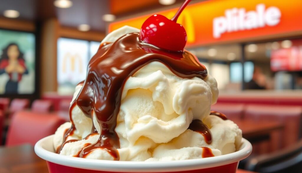 Generate an image of McDonald's Hot Fudge Sundae