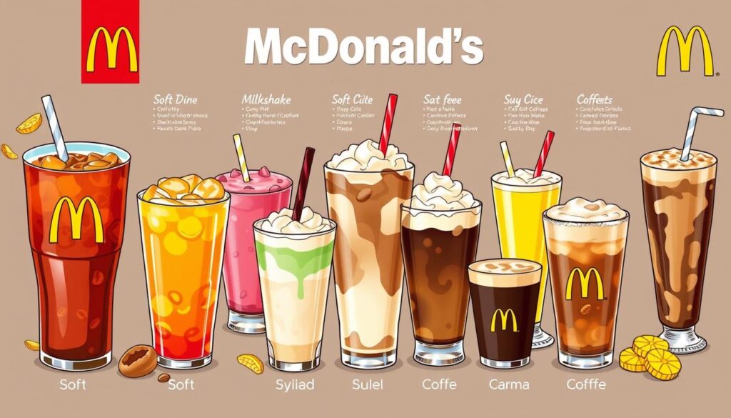 Generate an image of McDonald's beverage menu Generate an image of McDonald's beverage menu