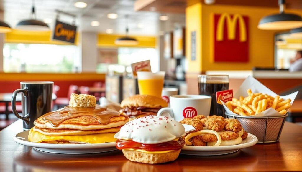 Generate an image of McDonald's breakfast menu Generate an image of McDonald's breakfast menu