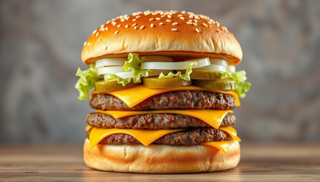 Generate an image of a Big Mac burger Generate an image of a Big Mac burger