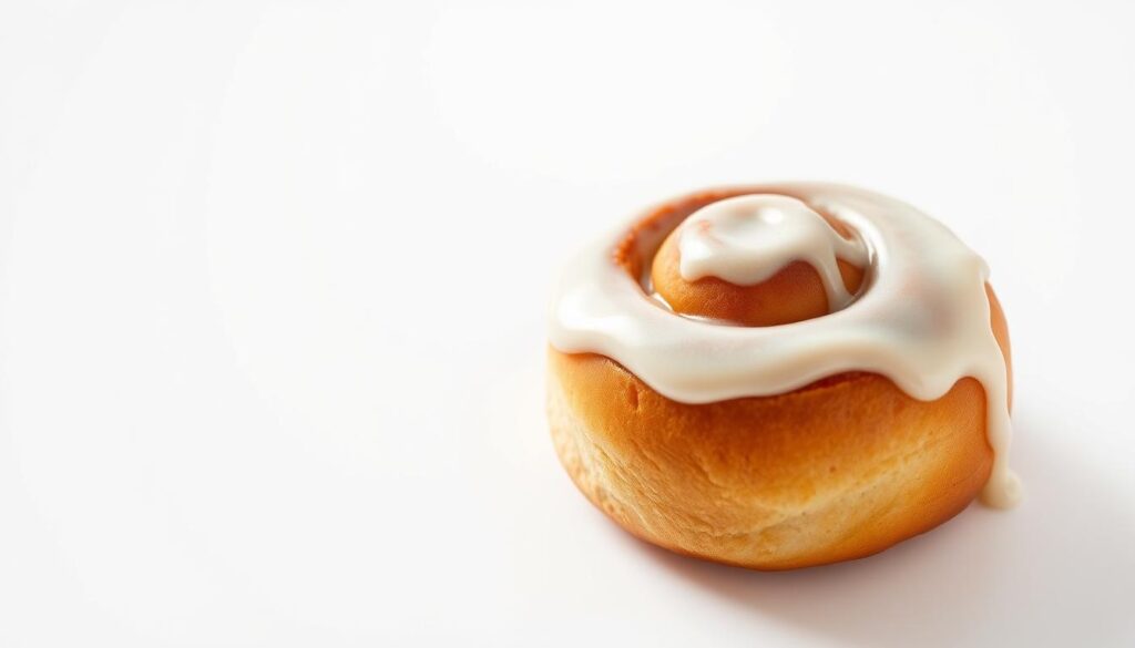 Generate an image of a McDonald's Cinnamon Roll on a clean background. Generate an image of a McDonald's Cinnamon Roll on a clean background.