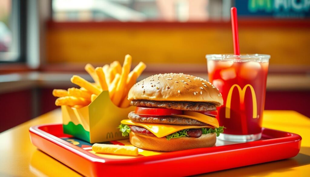 Generate an image of a McDonald's combo meal Generate an image of a McDonald's combo meal