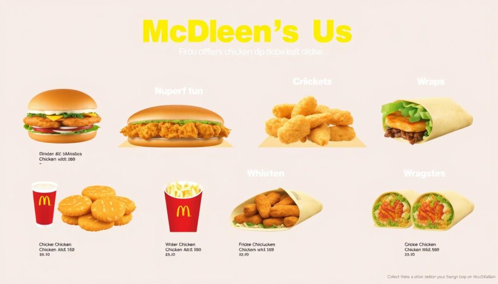 Image of McDonald's UK chicken menu items Image of McDonald's UK chicken menu items