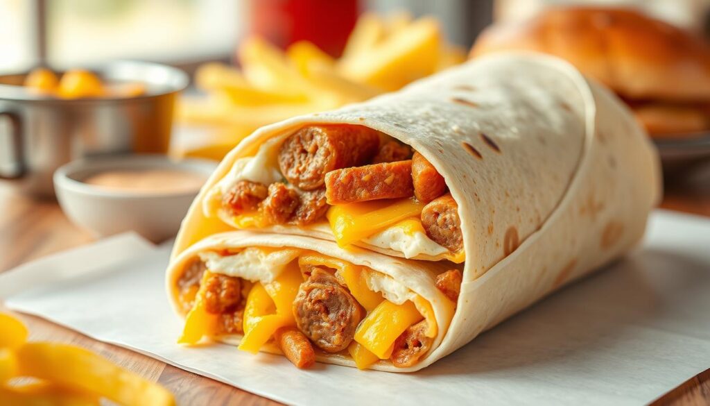 Image of a McDonald's Breakfast Burrito Image of a McDonald's Breakfast Burrito