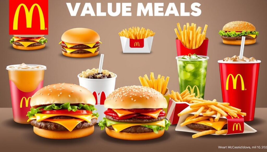 Image of various McDonald's value meals Image of various McDonald's value meals