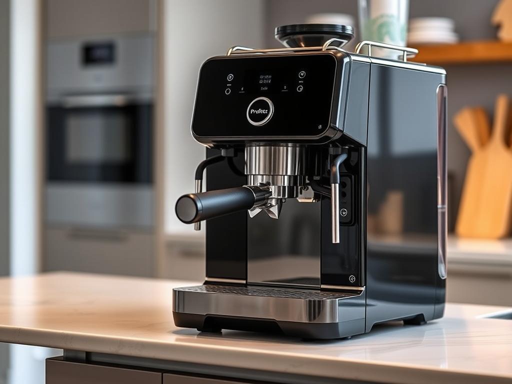 Profitec Go espresso machine with digital display and professional portafilter