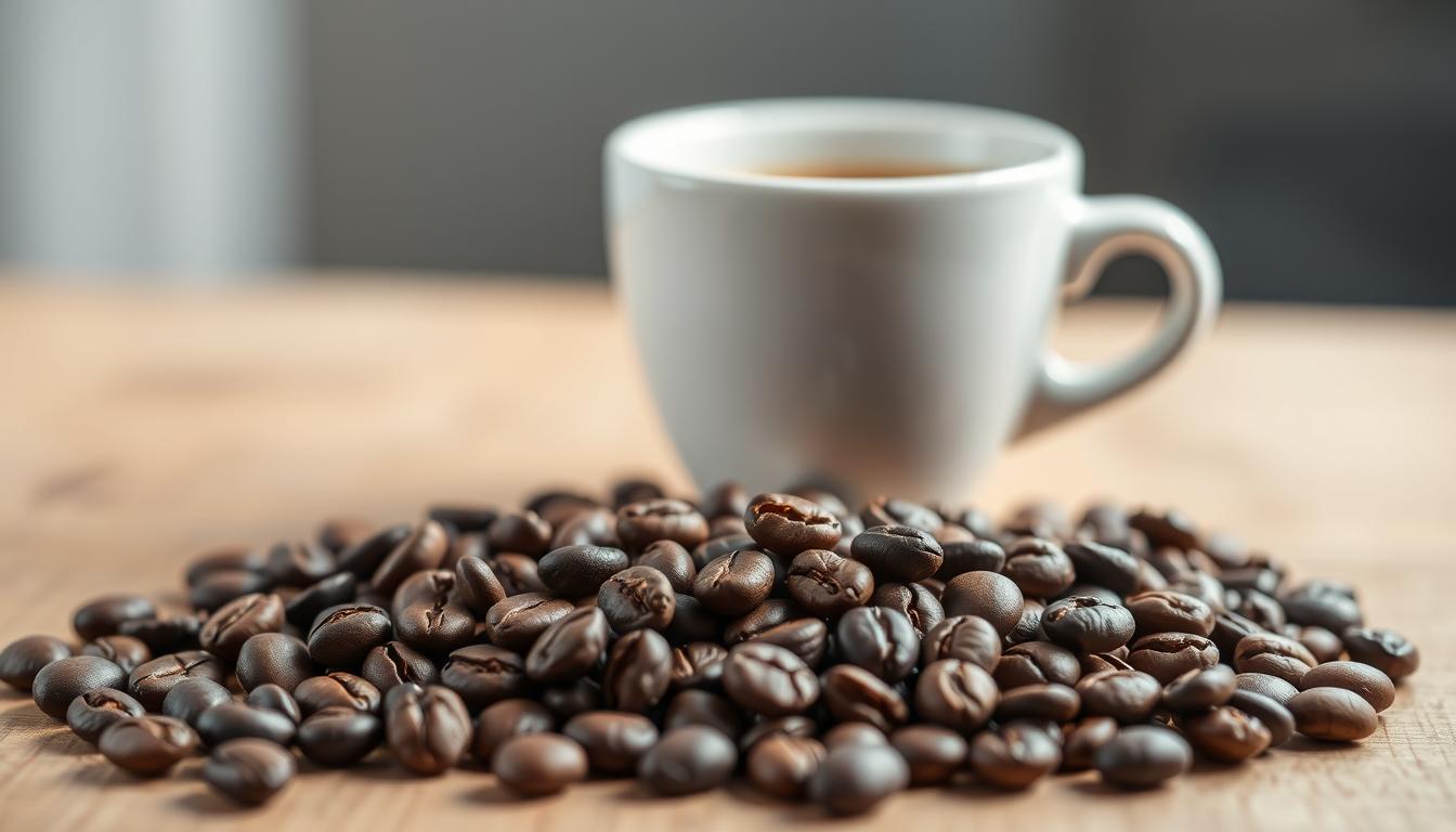 Various espresso beans with different roast levels from light to dark